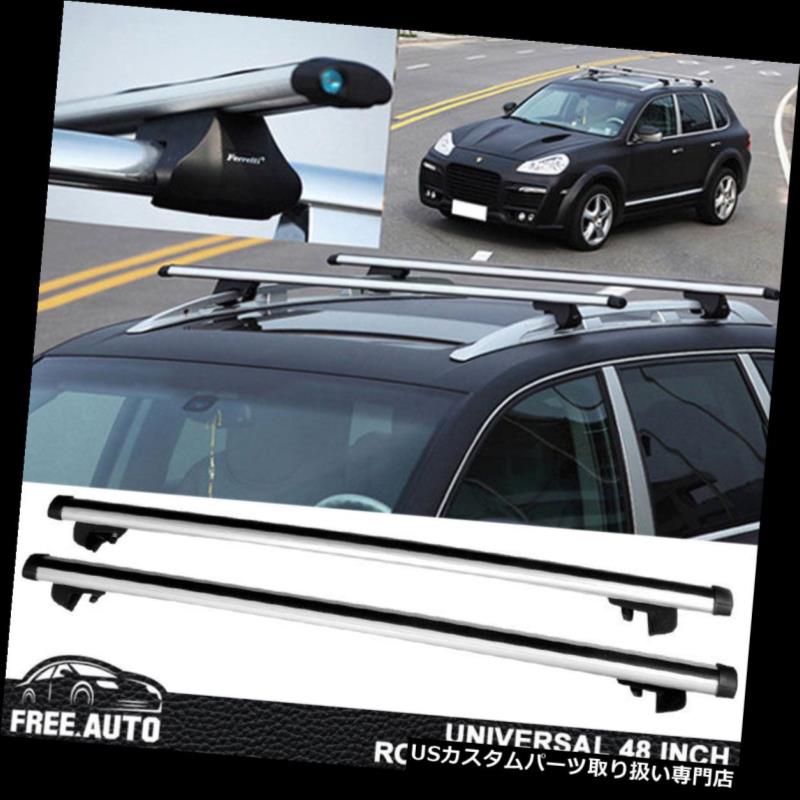 キャリア 普遍的な屋根の棚の十字棒ロックと調節可能な48インチ120cm Universal Roof Rack Cross Bar 48 Inches 120cm Adjustable with Lock 【並行輸入品】