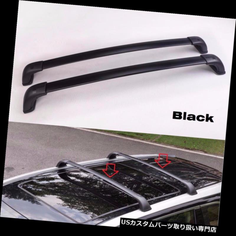 キャリア トヨタハイランダークルーガー2014 2015ブラック手荷物荷物ルーフラッククロスバーに合う Fit Toyota Highlander Kluger 2014 2015 Black Baggage luggage roof rack cross bar 【並行輸入品】