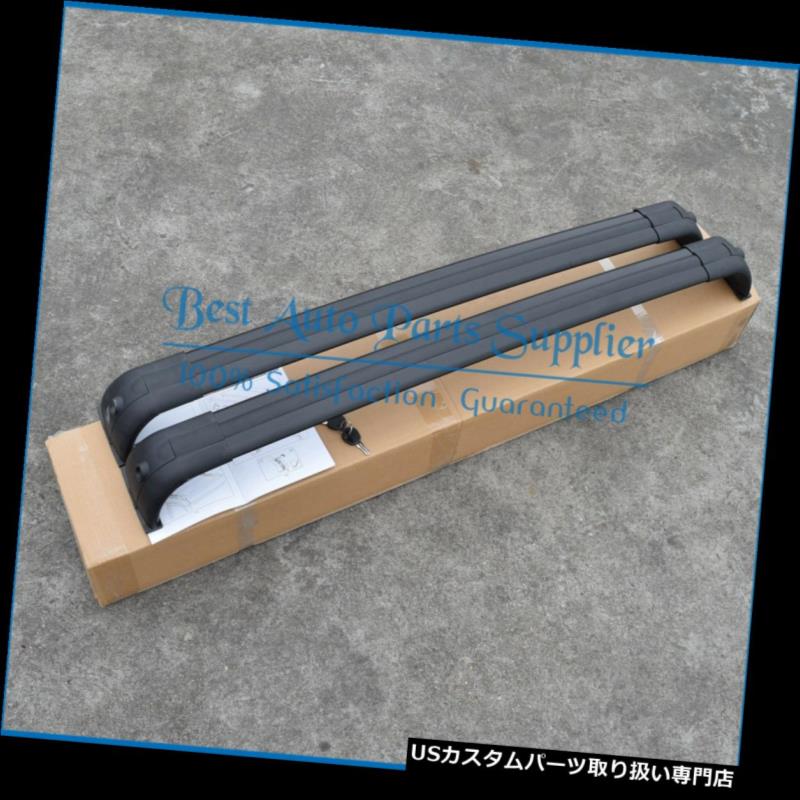 キャリア 2005-2016ランドローバーディスカバリーLR3＆amp; LR4ブラックルーフラックバークロスキットNew For 2005-2016 Land Rover Discovery LR3 & LR4 Black Roof rack Bar Cross Kit New 【並行輸入品】