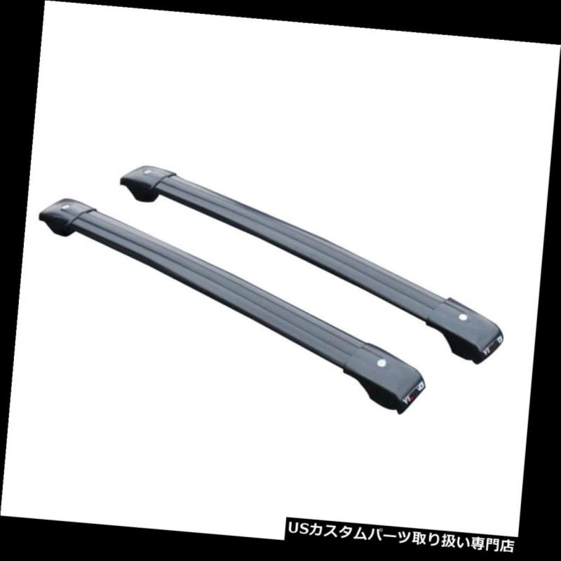 キャリア キャデラックSRXの黒いアルミニウム十字棒の屋根の貨物荷物の棚のための自動適合 Auto Fit For Cadillac SRX Black Aluminum Cross Bar Roof Cargo Luggage Rack 【並行輸入品】