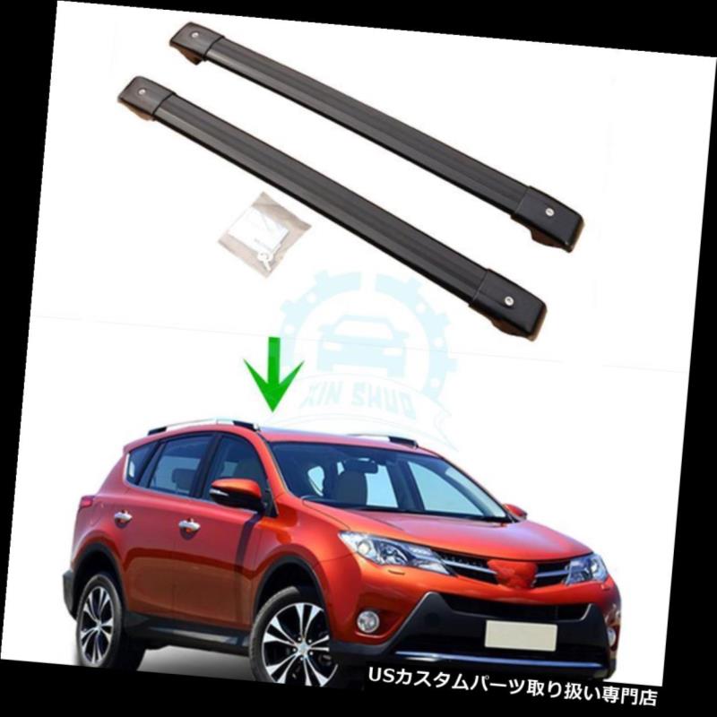 キャリア 2 *プラスチック+アルミ umは、トヨタRAV4用ルーフクロスバーラゲッジラック2013-2016を採用 2* Plastic+Aluminum Alloys Roof Crossbar Luggage Racks for Toyota RAV4 2013-2016 【並行輸入品】