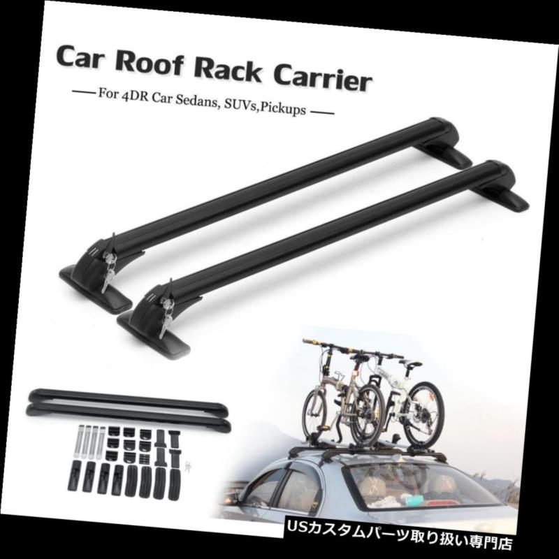 キャリア 2x 1Mルーフトップカーゴラッククロスバー荷物キャリアガスケットフレームカーアルミ 2x 1M Roof Top Cargo Rack Cross Bar Luggage Carrier Gasket Frame Car Aluminum 【並行輸入品】