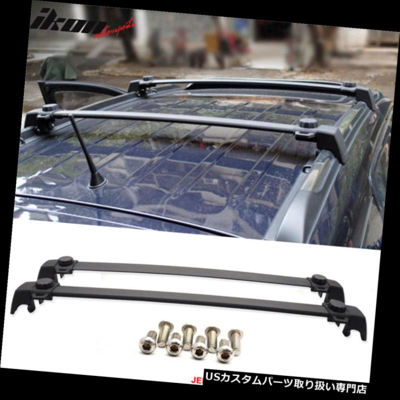 キャリア 11-16ジープコンパスOEファクトリースタイルルーフラッククロスバーブラックABSアルミにフィット Fits 11-16 Jeep Compass OE Factory Style Roof Rack Cross Bar Black ABS Aluminum 【並行輸入品】