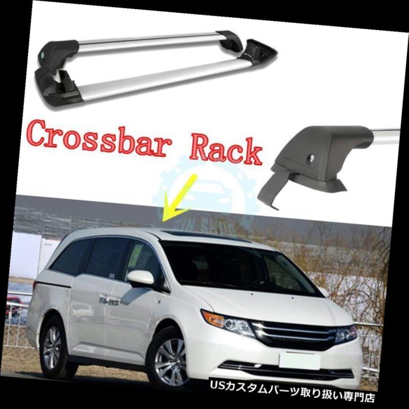 キャリア ホンダオデッセイ2015-2016年のアルミ合金車の屋根の岩のクロスバーラックトリム Aluminum Alloy Car Roof Rock Crossbar Rack Trim for Honda Odyssey 2015-2016 【並行輸入品】