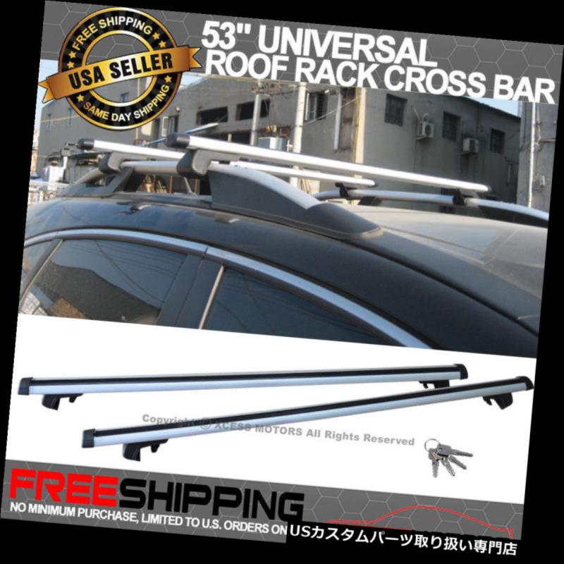 キャリア アルミニウム銀製135Cmのための53インチのルーフラックの十字棒調節可能なクランプ For Aluminum Silver 135Cm 53 Inch Roof Rack Cross Bar Adjustable Clamps 【並行輸入品】