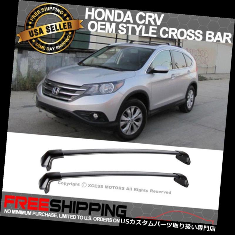 キャリア フィット12-16 CRV CR-V OEスタイルルーフラッククロスバー荷物キャリアブラックポリッシュ Fit 12-16 CRV CR-V OE Style Roof Rack Cross Bar Luggage Carrier Black Polish 【並行輸入品】