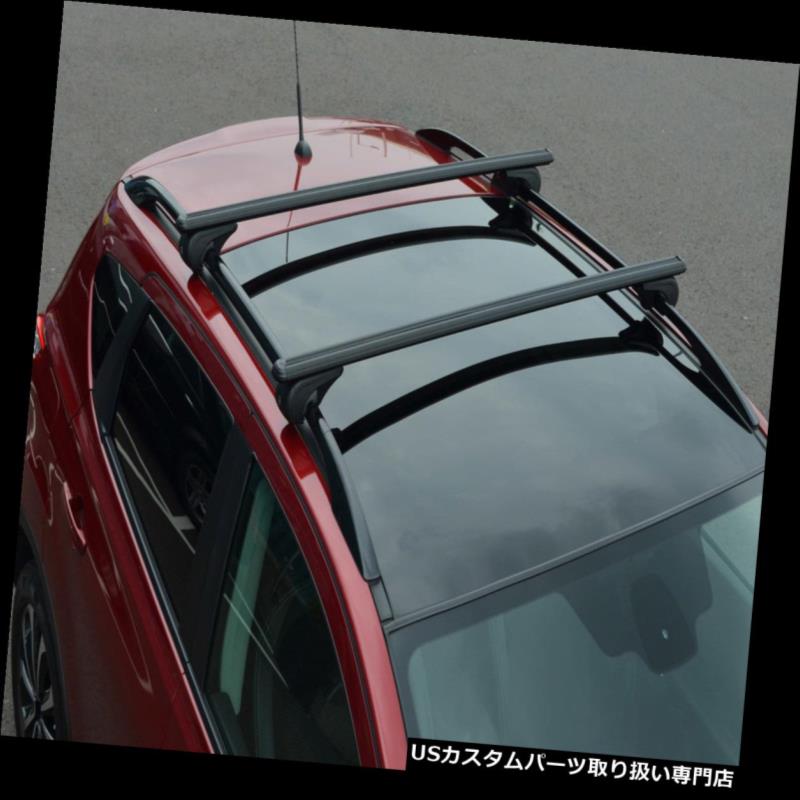 キャリア ロック可能なフォルクスワーゲンTouareg（2011+）に合うように屋根の柵のための黒い十字バー Black Cross Bars For Roof Rails To Fit Volkswagen Touareg (2011+) 100KG Lockable 【並行輸入品】