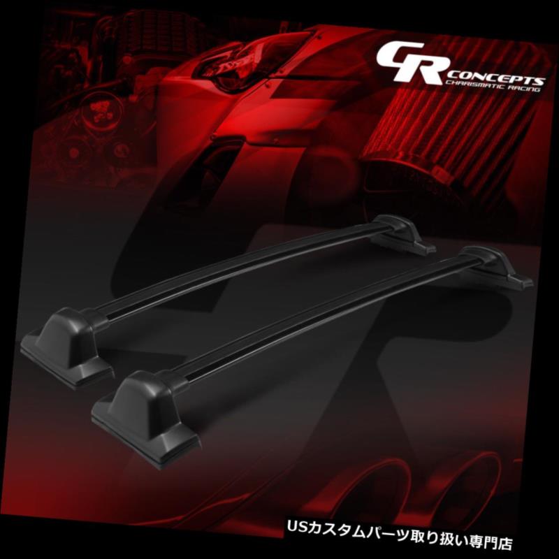 最高の キャリア 07-11ホンダCRVのためのペアブラックアルミOEスタイルのルーフラック レールトップクロスバー PAIR BLACK  ALUMINUM OE STYLE ROOF RACK RAIL TOP CROSSBAR FOR 07-11 HONDA CRV  sociedad.com.ar