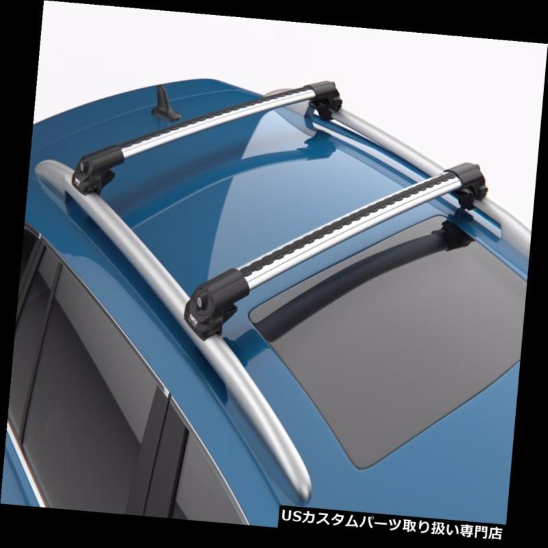 キャリア スバルXV Crosstrek 2017-2019タートルシルバーエアV1ルーフラッククロスバー Subaru XV Crosstrek 2017-2019 Turtle Silver Air V1 Roof Racks Cross Bar 【並行輸入品】