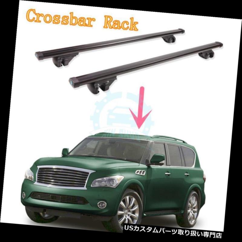 キャリア インフィニティQX50 / QX70 / QX80 2014?16用2 *ブラックカールーフクロスバーラックラゲッジラック 2*Black Car Roof Crossbar Rack Luggage Racks for Infiniti QX50/QX70/QX80 2014~16 【並行輸入品】
