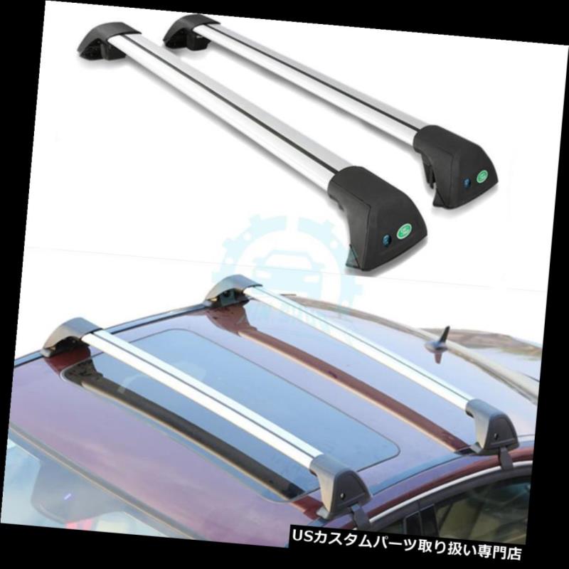 キャリア ホンダシビック2005-16用1ペアアルミ合金手荷物ホルダールーフクロスバーラック 1Pair Aluminum Alloy Baggage Holder Roof Crossbar Rack for Honda Civic 2005-16 【並行輸入品】|カスタムパーツ WORLD倉庫