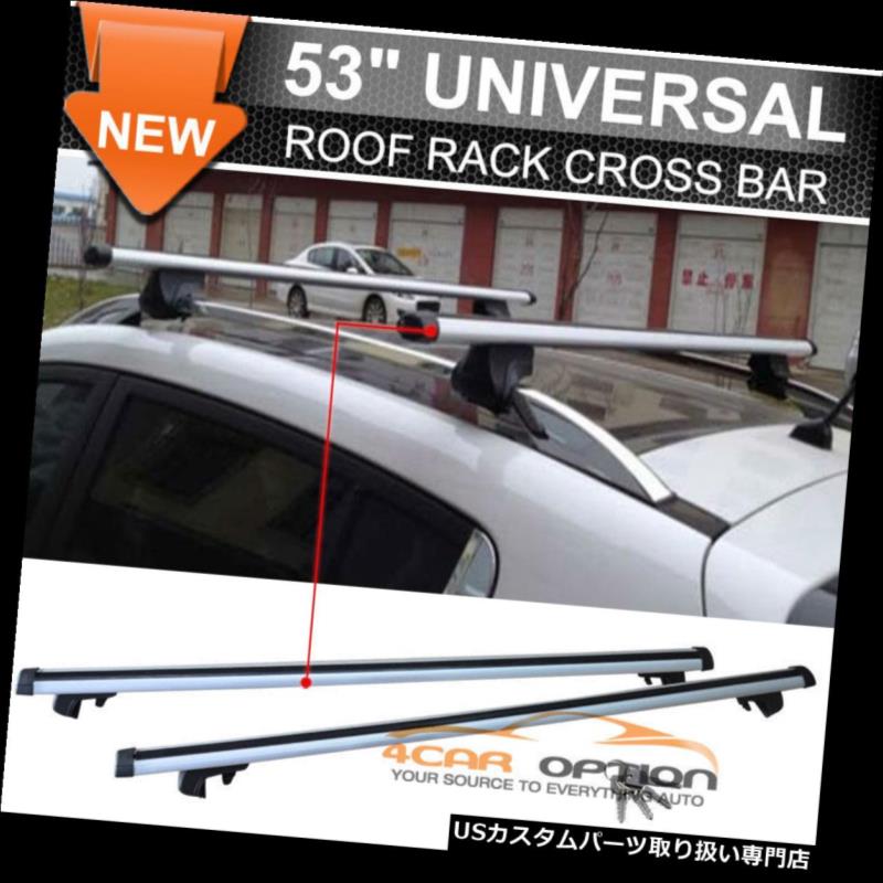 キャリア 53インチアルミユニバーサルルーフラッククロスバーキャリアロッククランプ135Cmにフィット Fits 53 Inch Aluminum Universal Roof Rack Cross Bar Carrier Lock Clamps 135Cm 【並行輸入品】