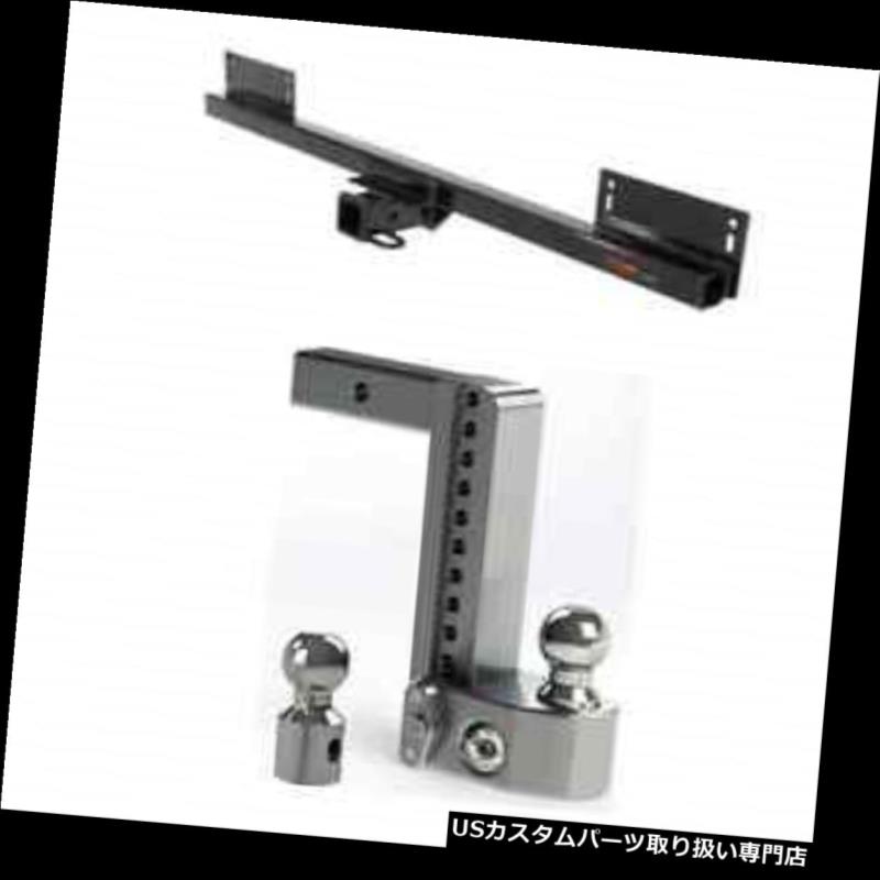 ヒッチメンバー Curt Class 3 Trailer Hitch w /安全に調整可能な10インチラングラー用ボールマウント Curt Class 3 Trailer Hitch w/Weigh Safe Adjustable 10\