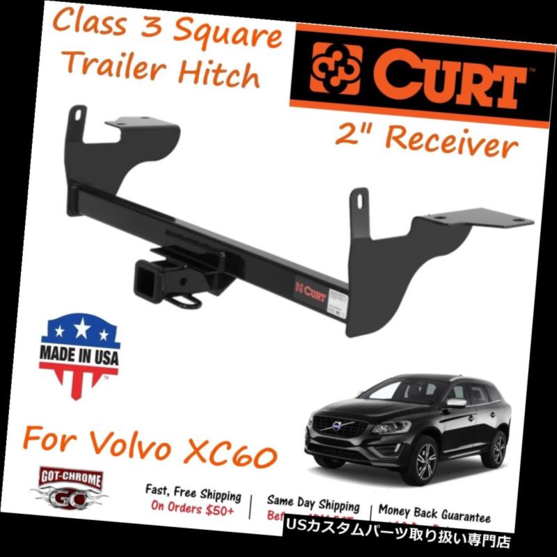 ヒッチメンバー 13268 Curt Class 3スクエアトレーラーヒッチ（2インチボルボXC60用） 13268 Curt Class 3 Square Trailer Hitch with 2\