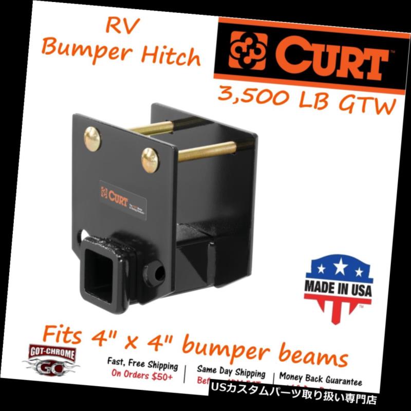 ヒッチメンバー 19100 Curt Gloss Black RVバンパーヒッチ(3,500 GWT、2インチレシーバーチューブ付) 19100 Curt Gloss Black RV Bumper Hitch with a 3,500 GWT and 2" Receiver Tube 【並行輸入品】|カスタムパーツ WORLD倉庫
