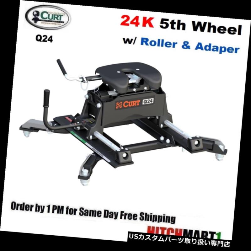 ヒッチメンバー 24K CURT 5THホイールトレーラーヒッチwローラー＆アンプ RAM PUCKシステム用アダプター16688 24K CURT 5TH WHEEL TRAILER HITCH w ROLLER & ADAPTER FOR RAM PUCK SYSTEM 16688 【並行輸入品】
