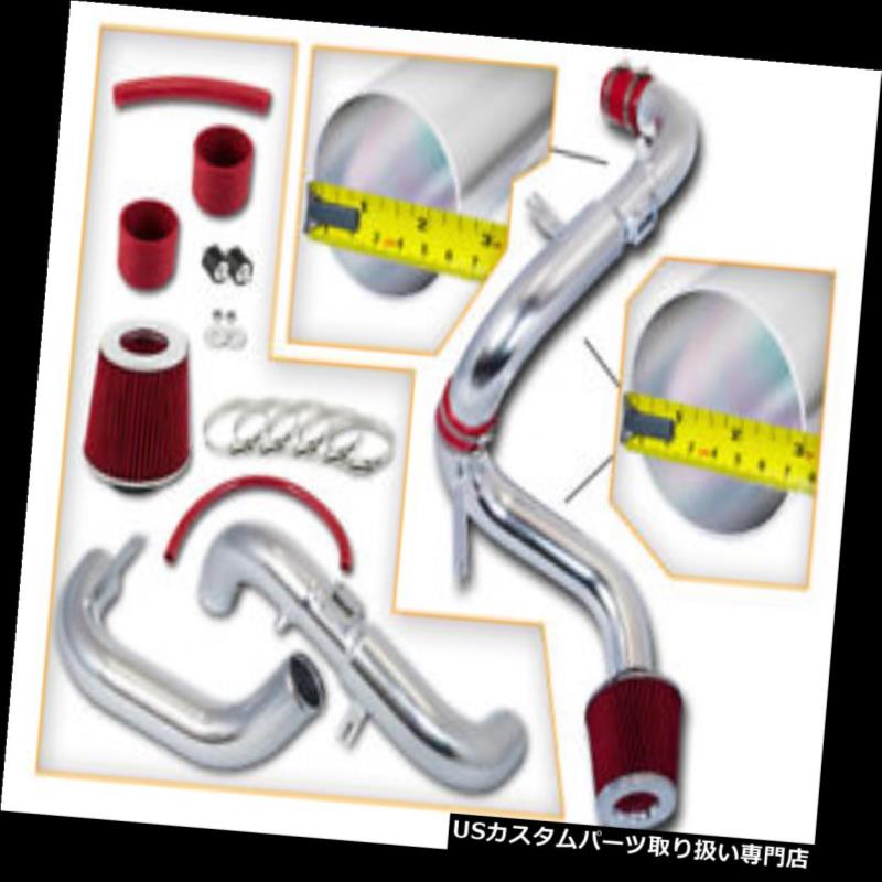 エアインテーク インナーダクト ホンダ06-11シビックDX / LX / EX 1.8Lのための冷たい空気吸入システム+乾燥フィルター RED COLD AIR INTAKE SYSTEM + DRY FILTER FOR HONDA 06-11 CIVIC DX/LX/EX 1.8L 【並行輸入品】