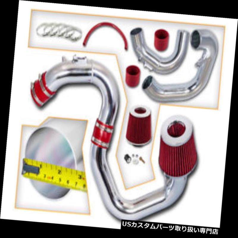 エアインテーク インナーダクト マツダ04-09 Mazda3 2.0L 2.3L L4のための赤く冷たい空気誘導の摂取キット+ドライフィルター RED COLD AIR INDUCTION INTAKE KIT+DRY FILTER FOR MAZDA 04-09 Mazda3 2.0L 2.3L L4 【並行輸入品】