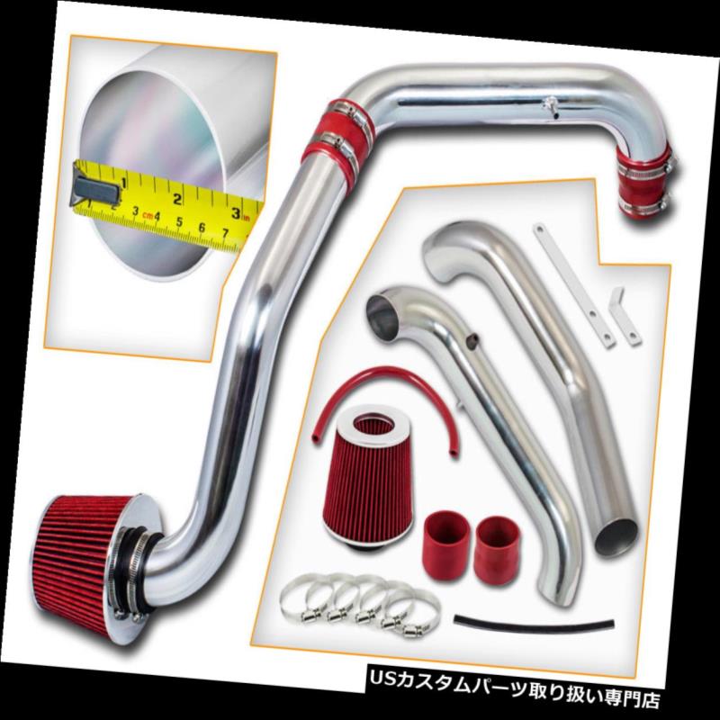 エアインテーク インナーダクト ホンダ96-00シビックCX DX LX 1.6 Lのための赤の冷気の吸気インテークキット+ドライフィルター RED COLD AIR INDUCTION INTAKE KIT+DRY FILTER FOR HONDA 96-00 CIVIC CX DX LX 1.6L 【並行輸入品】