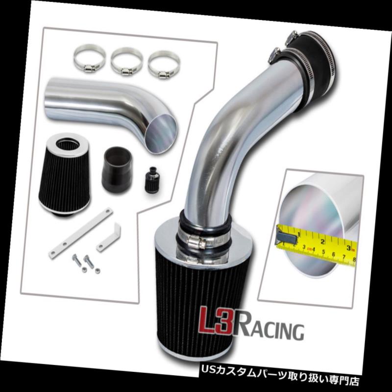 エアインテーク インナーダクト 92-94 VW Corrado SLC 2.8L VR6用のブラックコールドエアインテークキット＋ドライフィルター BLACK COLD AIR INTAKE KIT+DRY FILTER FOR 92-94 VW Corrado SLC 2.8L VR6 【並行輸入品】