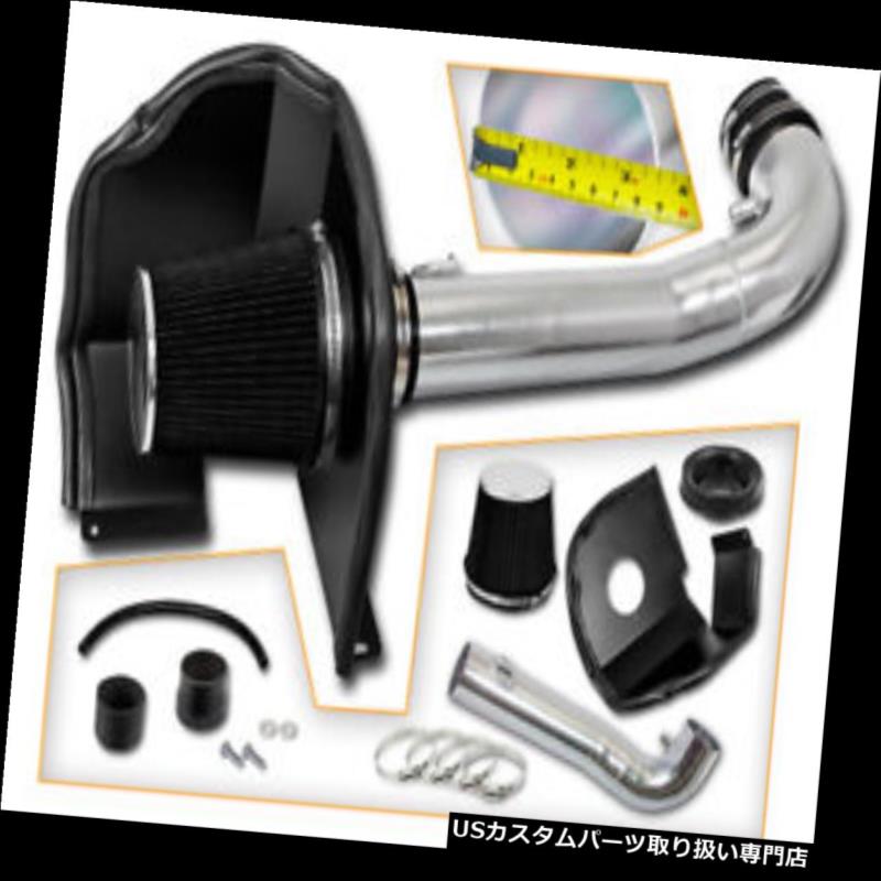 エアインテーク インナーダクト 14-18 GMC Sierra 1500 4.3L V6用ブラックエアインテークインダクションキット+ヒートシールド BLACK Air Intake Induction Kit + Heat Shield For 14-18 GMC Sierra 1500 4.3L V6 【並行輸入品】