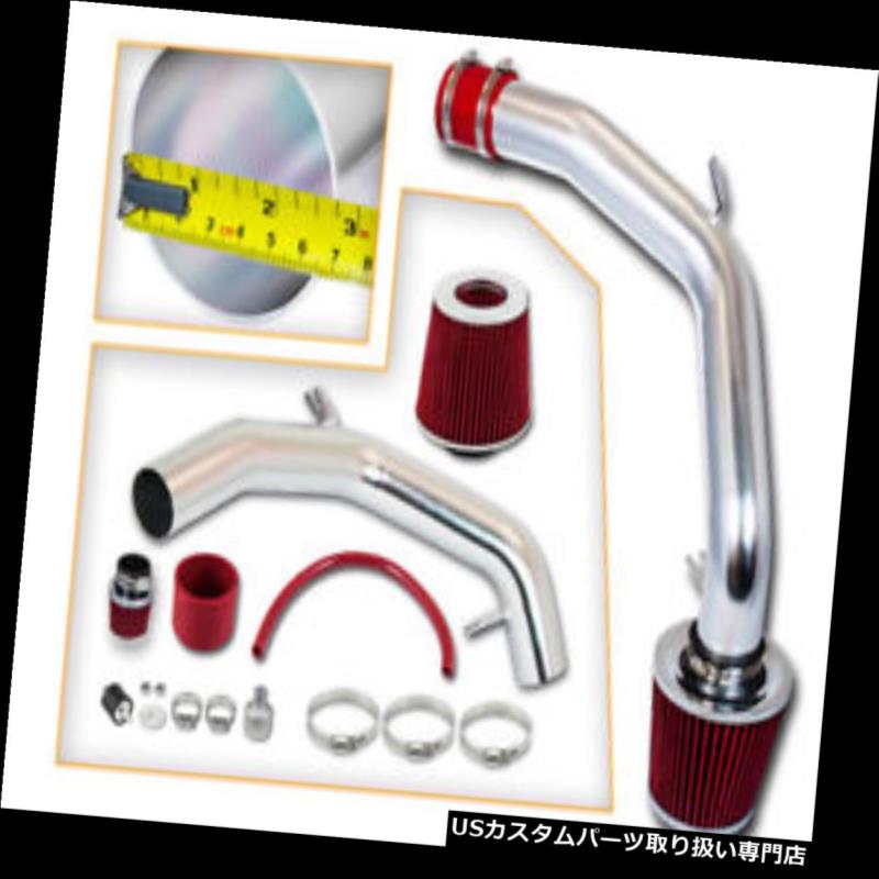 エアインテーク インナーダクト レッドコールドインダクションエアインテークキット＋ドライフィルターVW 99-05ゴルフジェッタMK4 1.8T 2.0L RED COLD INDUCTION AIR INTAKE KIT+DRY FILTER VW 99-05 Golf Jetta MK4 1.8T 2.0L 【並行輸入品】