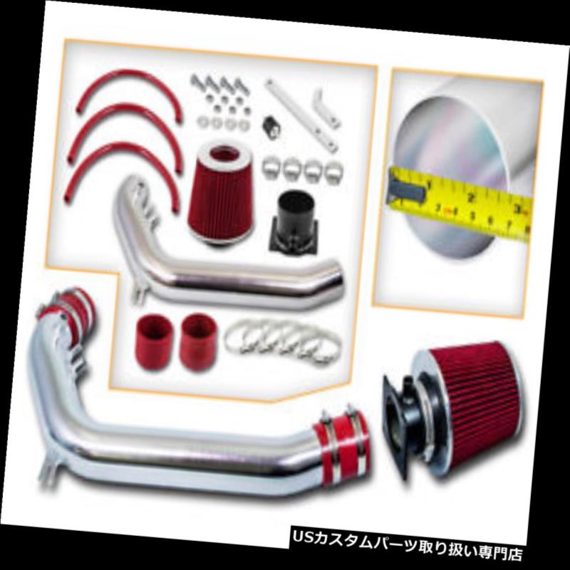 USエアインテーク インナーダクト 日産91-94 240SX S13シルビア2.4L L4用冷たい空気吸入キット+赤フィルター COLD AIR INTAKE KIT+ RED Filter For Nissan 91-94 240SX S13 Silvia 2.4L L4 【並行輸入品】