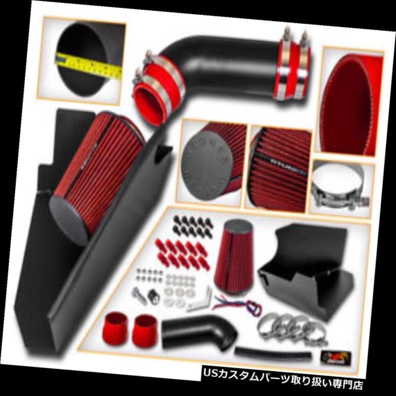 エアインテーク インナーダクト マットブラックコールドシールドエアインテーク+レッドフィルター（96-99 C / K1500用）Sierra Yukon V8 MATTE BLACK COLD SHIELD AIR INTAKE+RED FILTER FOR 96-99 C/K1500 Sierra Yukon V8 【並行輸入品】
