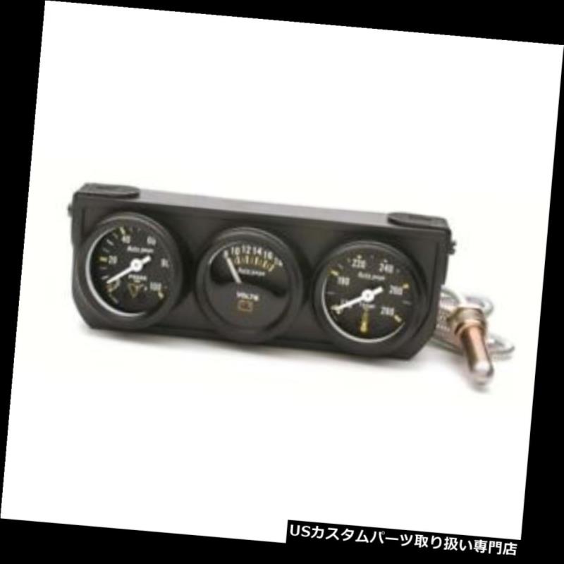 USタコメーター 自動メーター2396自動ゲージ3ゲージコンソール、オイル/ボルト/水 Auto Meter 2396 Auto Gage 3 Gauge Console, Oil/Volt/Water 【並行輸入品】
