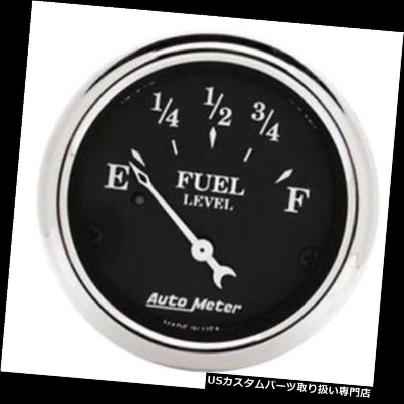 USタコメーター オートメーター1717年古いタイムブラック空芯燃料レベルゲージ、2-1 / 16インチ Auto Meter 1717 Old Tyme Black Air-Core Fuel Level Gauge, 2-1/16 Inch 【並行輸入品】