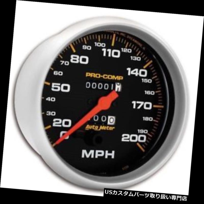USタコメーター オートメーター5156 Pro-Compメカニカルスピードメーター、200 MPH、5インチ Auto Meter 5156 Pro-Comp Mechanical Speedometer, 200 MPH, 5 Inch 【並行輸入品】