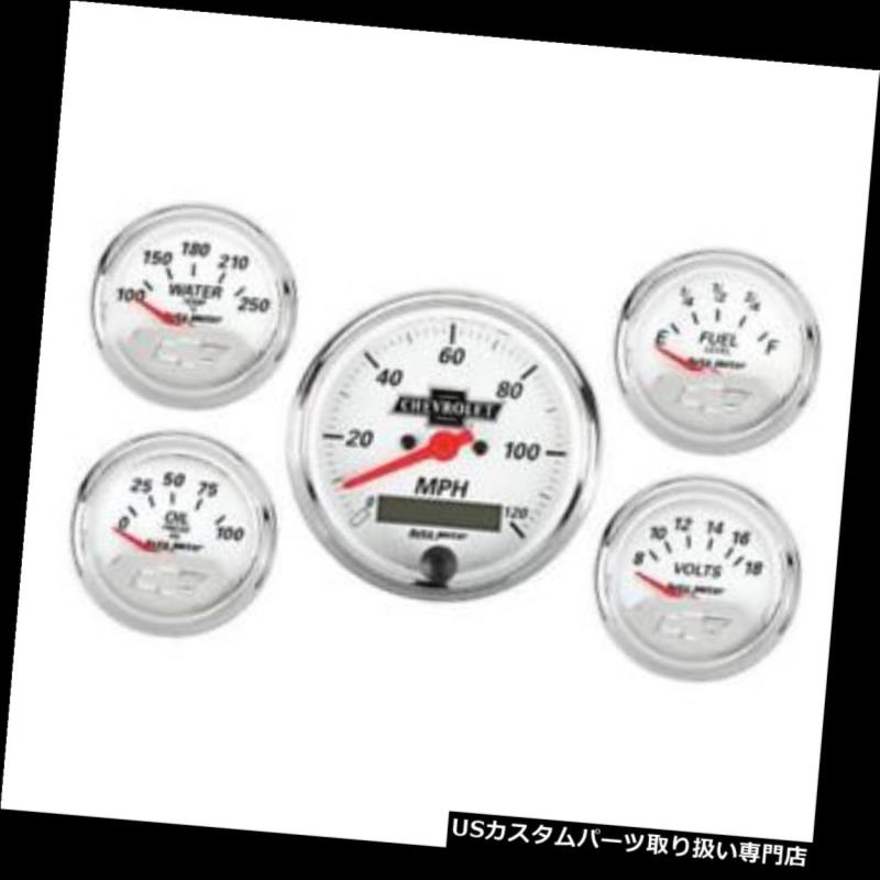 USタコメーター オートメーター1302-00408シボレー5ゲージセット Auto Meter 1302-00408 Chevrolet Five Gauge Set 【並行輸入品】