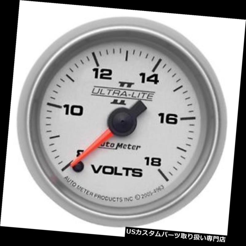 USタコメーター オートメーター4991ウルトラライトII電気電圧計 AutoMeter 4991 Ultra-Lite II Electric Voltmeter Gauge 【並行輸入品】