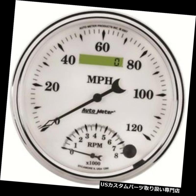 USタコメーター オートメーター1290オールドタイムホワイトII空芯タコ/スピードコンボゲージ Auto Meter 1290 Old-Tyme White II Air-Core Tach/Speedo Combo Gauge 【並行輸入品】