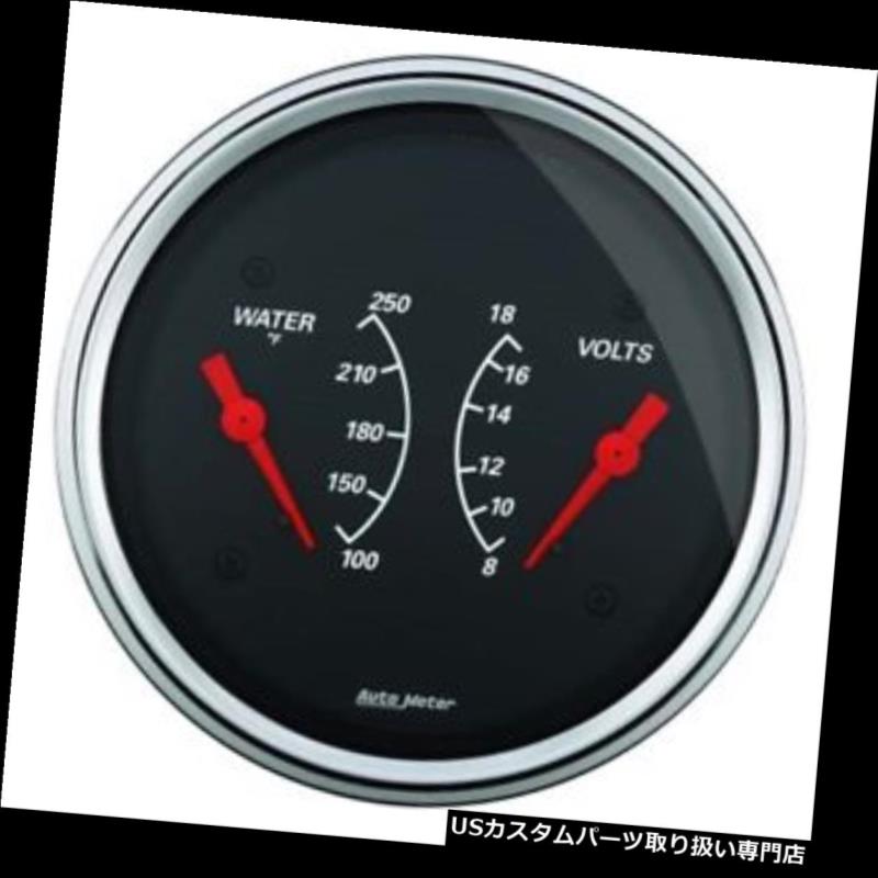 USタコメーター 自動メーター1430デザイナー黒空芯デュアルゲージ、3 - 3/8インチ Auto Meter 1430 Designer Black Air-Core Dual Gauge, 3-3/8 Inch 【並行輸入品】