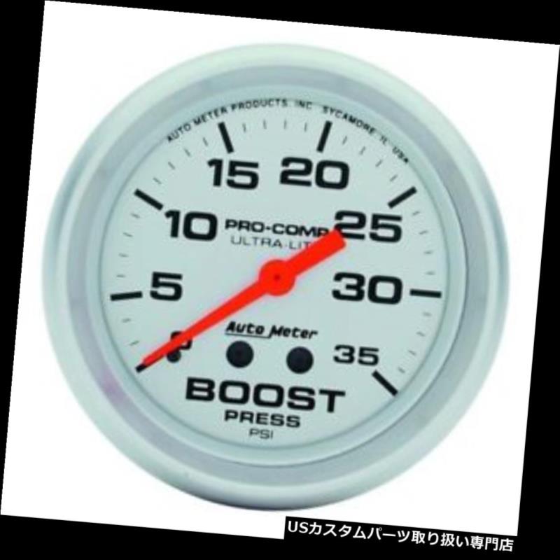 USタコメーター オートメーター4404ウルトラライトメカニカルブーストゲージ、35 PSI、2?5/8インチ Auto Meter 4404 Ultra-Lite Mechanical Boost Gauge, 35 PSI, 2-5/8 Inch 【並行輸入品】