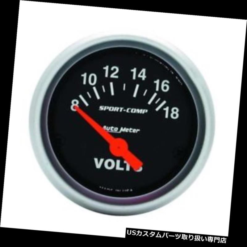 USタコメーター オートメーター3391 Sport-Compエアーコア電圧計、2?1/16インチ Auto Meter 3391 Sport-Comp Air-Core Voltmeter Gauge, 2-1/16 Inch 【並行輸入品】