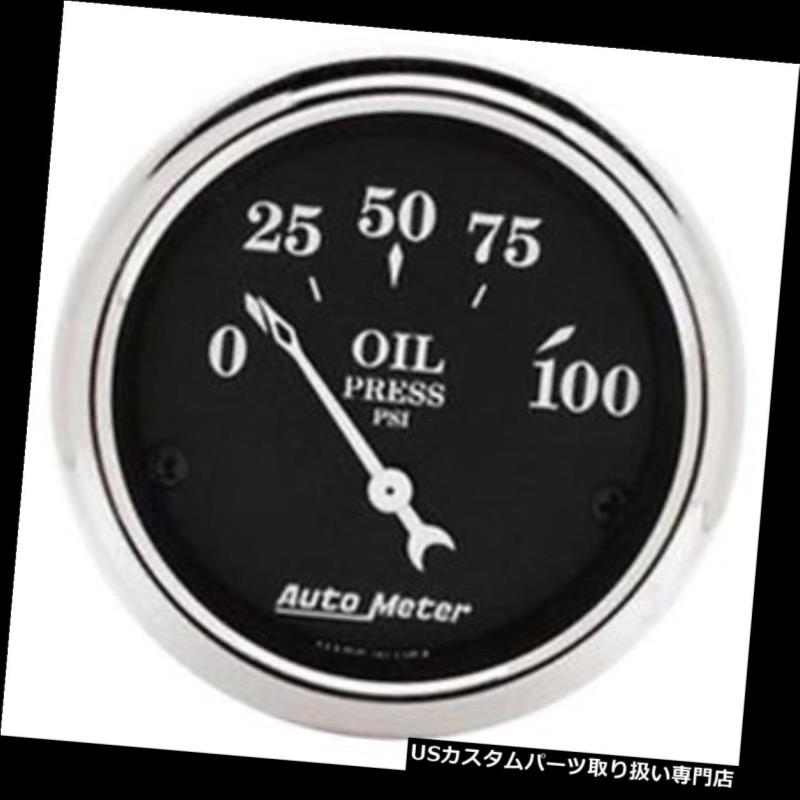USタコメーター オートメーター1727オールドタイムブラック空芯油圧ゲージ Auto Meter 1727 Old Tyme Black Air-Core Oil Pressure Gauge 【並行輸入品】