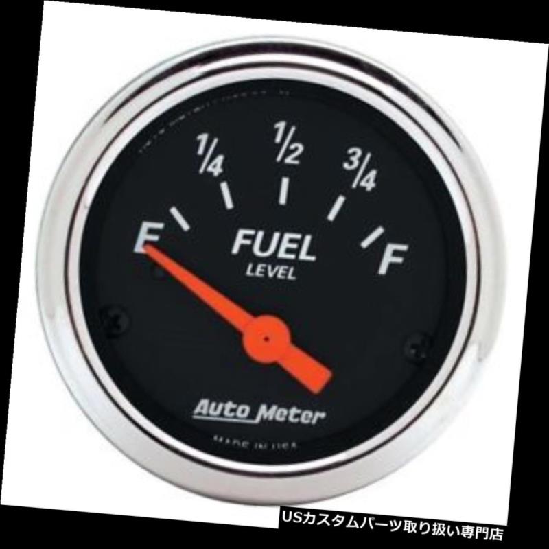 USタコメーター オートメーター1422デザイナー黒空芯燃料レベルゲージ、2-1 / 16インチ Auto Meter 1422 Designer Black Air-Core Fuel Level Gauge, 2-1/16 Inch 【並行輸入品】