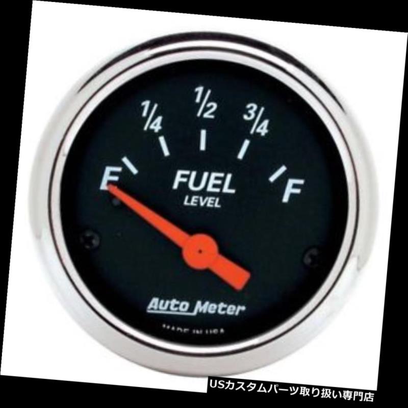 USタコメーター オートメーター1425デザイナー黒空芯燃料レベルゲージ、2-1 / 16インチ Auto Meter 1425 Designer Black Air-Core Fuel Level Gauge, 2-1/16 Inch 【並行輸入品】