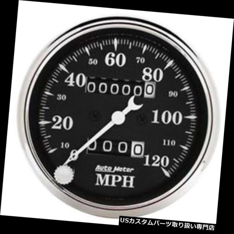 USタコメーター 自動計1796年の古いTymeの黒の機械速度計、3-1 / 8インチ Auto Meter 1796 Old Tyme Black Mechanical Speedometer, 3-1/8 Inch 【並行輸入品】