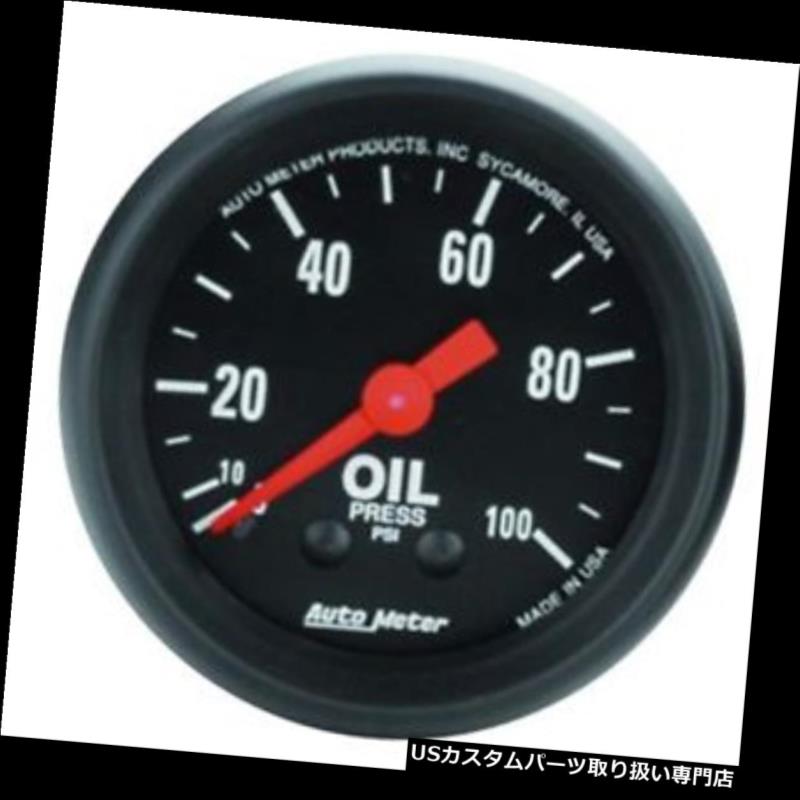 USタコメーター オートメーター2604 Zシリーズ機械式油圧計、100PSI、2-1 / 16 Auto Meter 2604 Z-Series Mechanical Oil Pressure Gauge, 100PSI, 2-1/16 【並行輸入品】