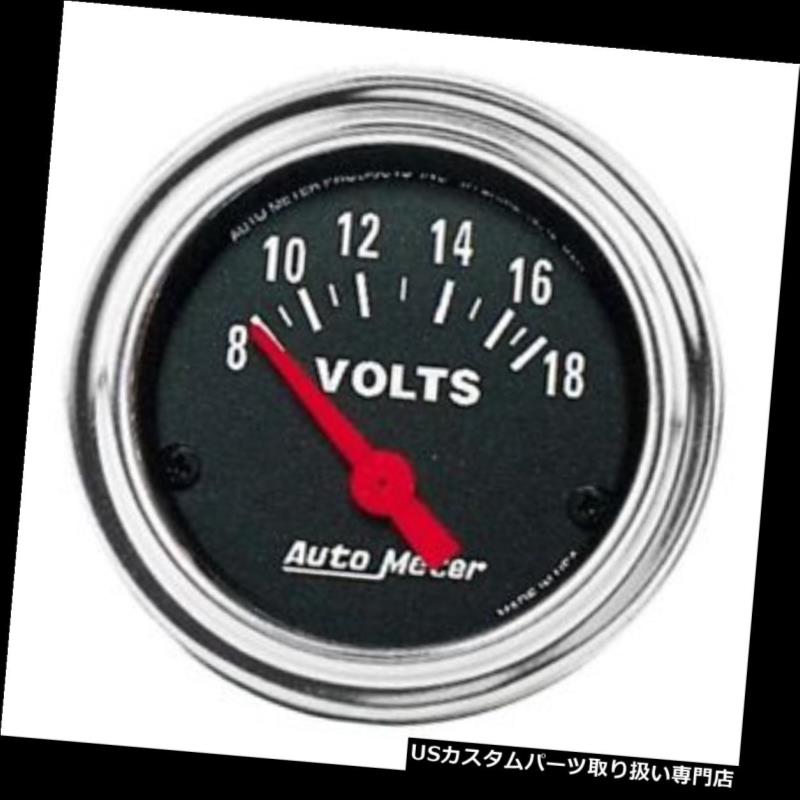 USタコメーター オートメーター2592伝統的なクロム空芯電圧計 Auto Meter 2592 Traditional Chrome Air-Core Voltmeter Gauge 【並行輸入品】