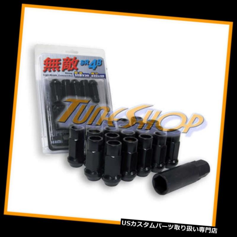 USナット MUTEKI SR48ホイールラグナット12X1.25 1.25 ACORNリム拡張オープンエンド20ブラックN MUTEKI SR48 WHEELS LUG NUTS 12X1.25 1.25 ACORN RIM EXTENDED OPEN END 20 BLACK N 【並行輸入品】