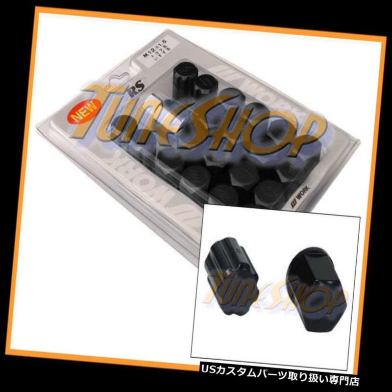 USナット ワークレーシングRSタイプ鍛造アルミロックラグナット12X1.5 M12 1.5ブラック20 PCS U WORK RACING RS TYPE FORGED ALUMINUM LOCK LUG NUTS 12X1.5 M12 1.5 BLACK 20 PCS U 【並行輸入品】|カスタムパーツ WORLD倉庫