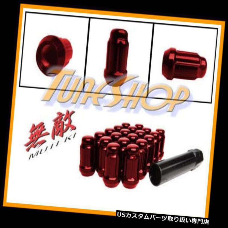 USナット MUTEKI CLOSE ENDスプラインチューナーロックラグナッツ12X1.25 1.25 ACORNホイールリムレッドS MUTEKI CLOSE END SPLINE TUNER LOCK LUG NUTS 12X1.25 1.25 ACORN WHEEL RIM RED S 【並行輸入品】