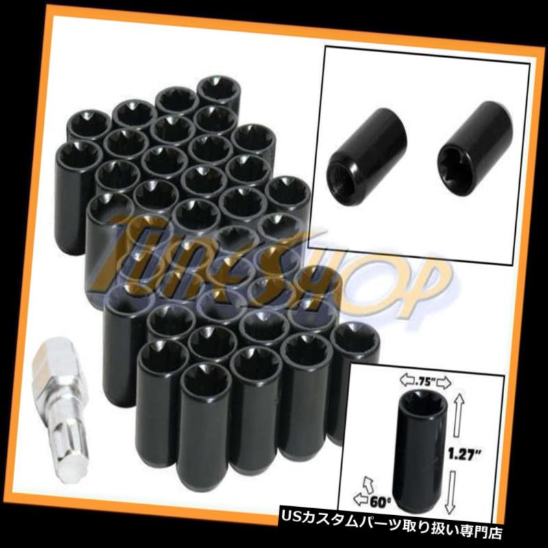 USナット 40チューナーホイールロックナッツ8ポイントキー12X1.5 12 1.5 ACORN OPEN END BLACK T 40 TUNER WHEEL LOCK LUG NUTS 8 POINT KEY 12X1.5 12 1.5 ACORN OPEN END BLACK T 【並行輸入品】