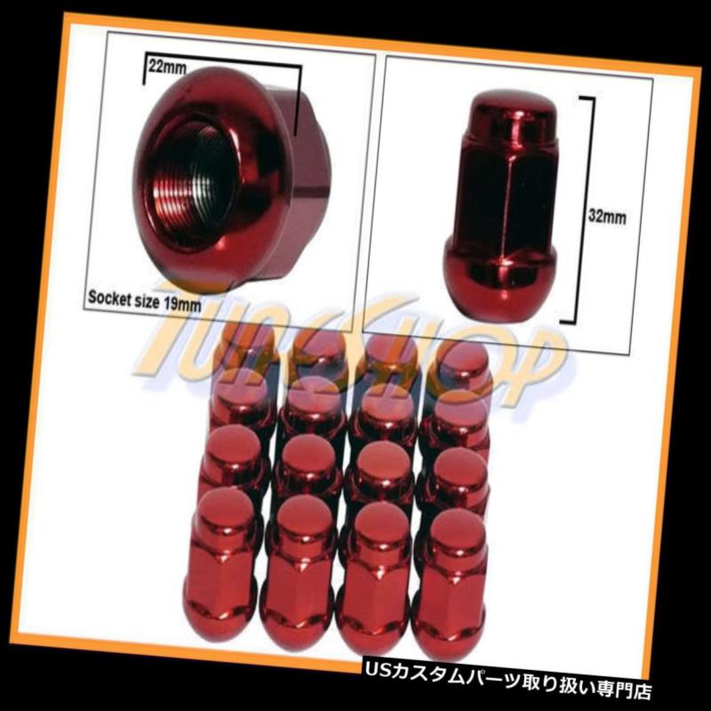 USナット 16ホンダボールRADIUSストックOEMホイールラグナット12X1.5 M12 1.5クローズドエンドレッド 16 HONDA BALL RADIUS STOCK OEM WHEELS LUG NUTS 12X1.5 M12 1.5 CLOSED END RED 【並行輸入品】