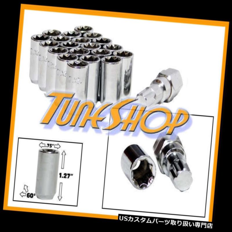 USナット 20チューナーホイールロックナッツ8ポイントキー12X1.5 12 1.5 ACORN OPEN END CHROME M 20 TUNER WHEEL LOCK LUG NUTS 8 POINT KEY 12X1.5 12 1.5 ACORN OPEN END CHROME M 【並行輸入品】