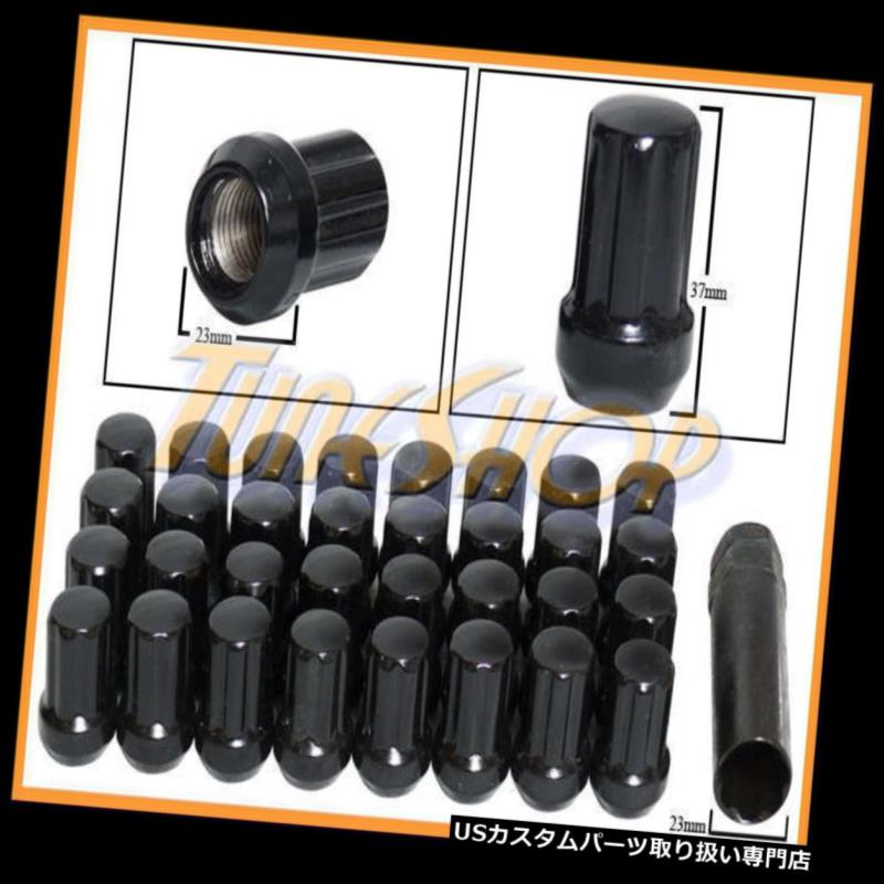 USナット 32 DUPLEX 7スプラインホイールロックラグナットキー14X1.5 M14 1.5 ACORN CLOSE END BLACK 32 DUPLEX 7 SPLINE WHEEL LOCK LUG NUTS KEY 14X1.5 M14 1.5 ACORN CLOSE END BLACK 【並行輸入品】